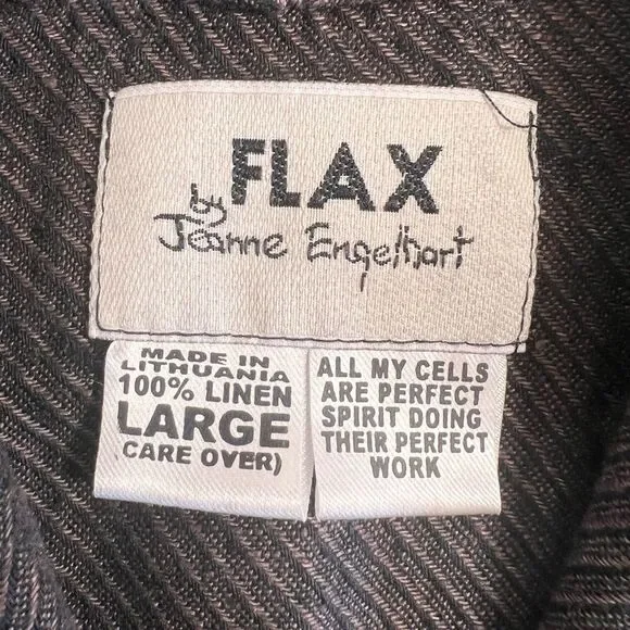 Flax by Jeanne Engelhart Linen Longline Striped Lagenlook Jacket - Picture 5 of 10